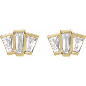 Geometric Cluster Diamond Earrings
