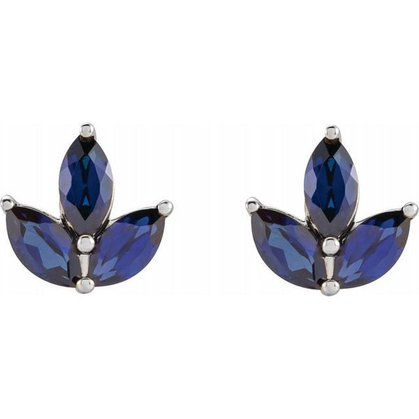 Marquise Gemstone Cluster Earring