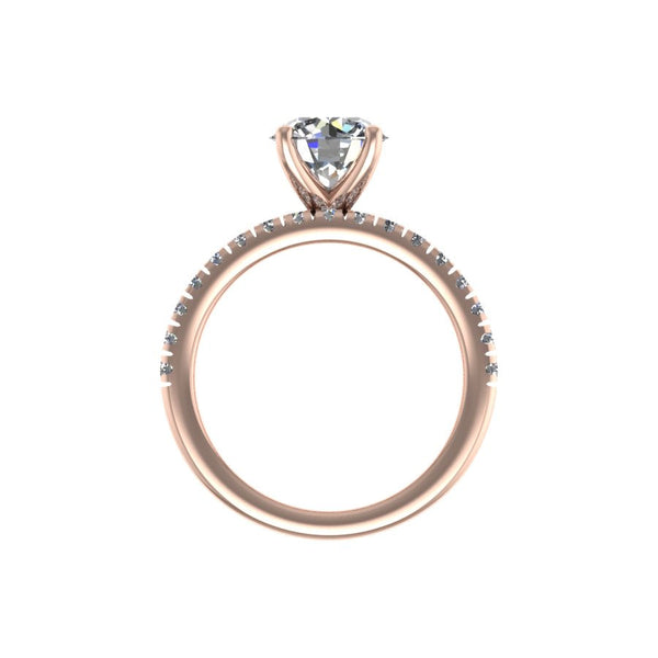 Tulip Prong Pave' Engagement Ring (Midi)