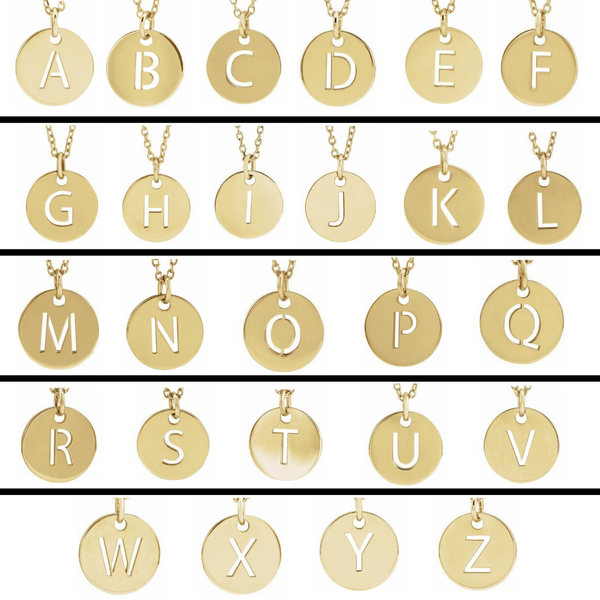 Alphabet Coin Necklace