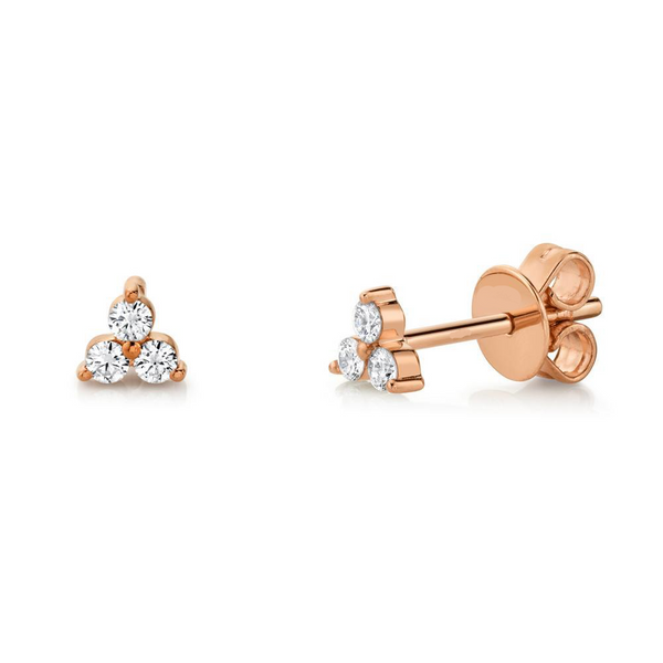 Trio Cluster Diamond Earrings